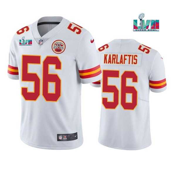 Men & Women & Youth Kansas City Chiefs #56 George Karlaftis White Super Bowl LVII Patch Vapor Untouchable Limited Stitched Jersey->kansas city chiefs->NFL Jersey